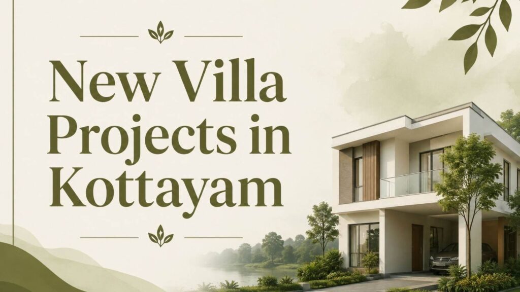 New Villa Projects in Kottayam featuring a modern villa surrounded by greenery and peaceful natural surroundings